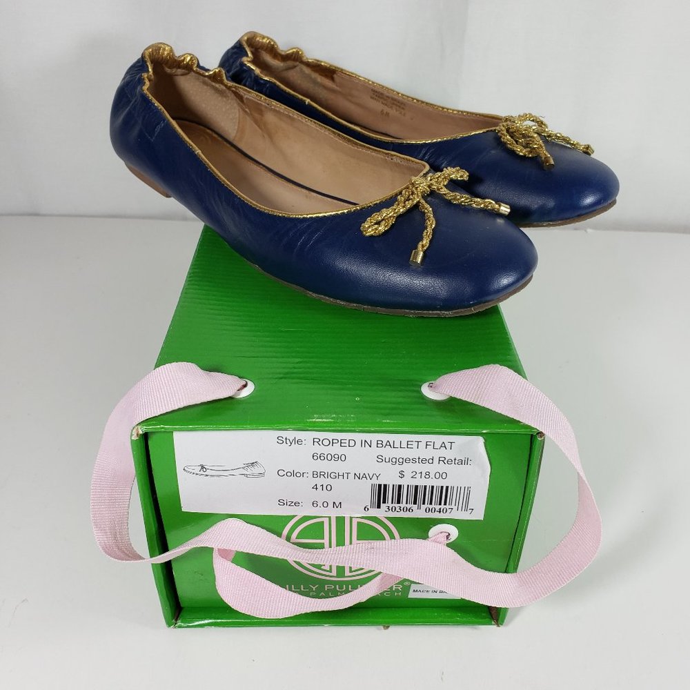 Lilly Pulitzer Roped In Ballet Flats Leather